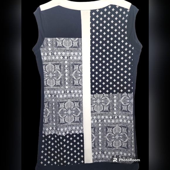 Alfani Petite Small Patchwork Shirt - Picture 3 of 4